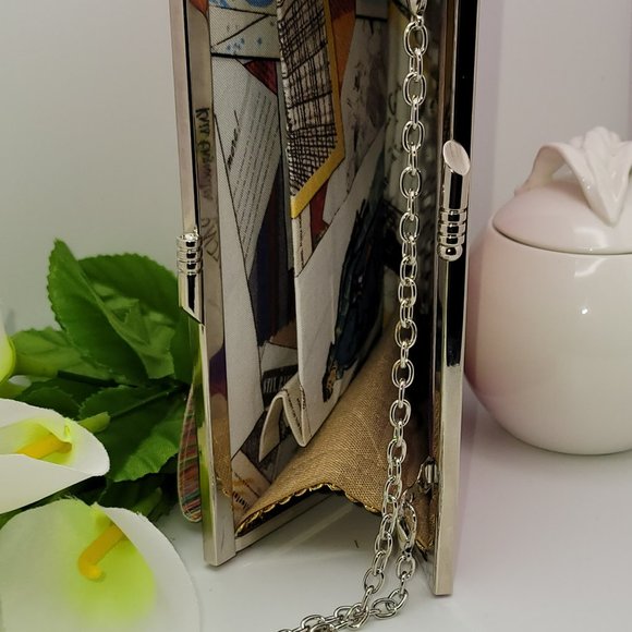 Handmade Magenta Cork Clutch - Picture 3 of 4